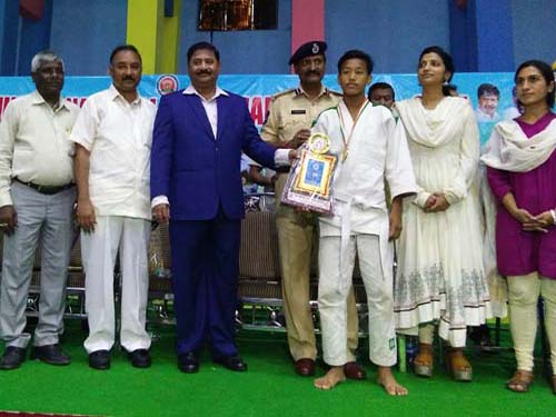 Best Judoka Master  L.  Babu Macha, Manipur of Sub Junior National 2017-18